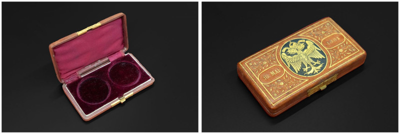 AUSTRIA. 
Pristine Box for 2 Medals used for the Royal Marriage in 1881 [BOX ON...