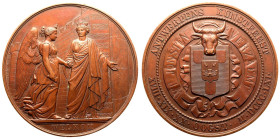 Belgium 1861 Bronze Medal Art Festival at Antwerp Good extremely fine