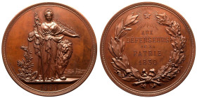 Belgium Leopold II 1880 Bronze Medal Independence Anniversary As struck