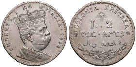 Eritrea: Italian Umberto I 1896 Silver 2 Lire Good very fine