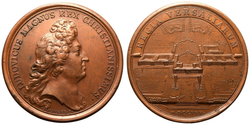Extremely fine | FRANCE. Louis XIV, 1643-1715. 
Bronze Medal, 1680. 
By Jean M...