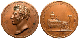 France Louis XVIII 1815 Bronze Medal Duke of Angoulême Extremely fine, reverse better