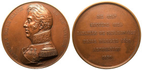 France Charles X 1830 Bronze Medal Abdication Extremely fine