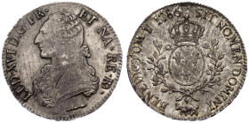France Louis XVI 1786 Silver 1 Ecu Good very fine with nice toning; Adjustment