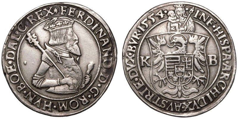 Very fine, fields smoothed | HUNGARY. HRE. Ferdinand I, 1521-64. 
Silver 1/2 Ta...