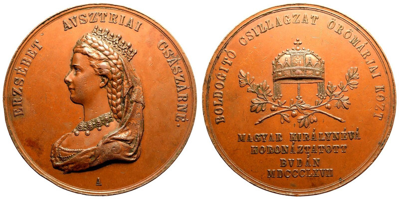 Extremely fine | HUNGARY. 
Bronze Medal, 1867 A. Vienna. 
By J. Tautenhayn, on...