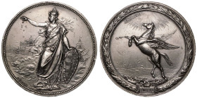 Hungary 1874 Silver Medal Kincsem Race Horse Extremely fine, cleaned