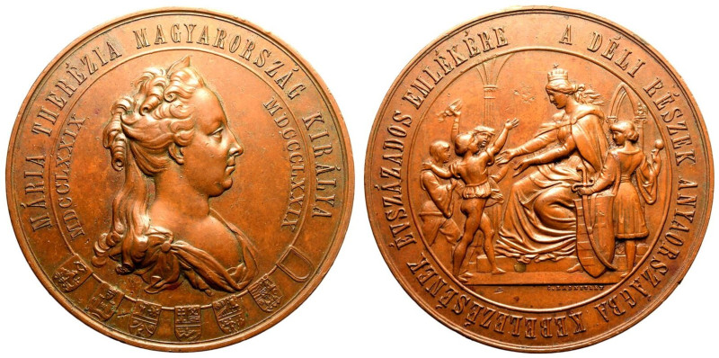 About extremely fine | HUNGARY. 
Bronze Medal, 1879. Vienna. 
By Carl Radnitzk...