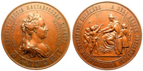Hungary 1879 Bronze Medal Annexation Centenary About extremely fine