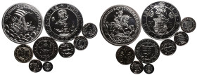 Hungary 2013 Silver Restrike 9-coin set of the Millennium coins issued by Franz Joseph in 1896 Box & COA
