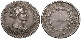 Lucca, Felice Baciocchi and Elisa Bonaparte Silver 1 Franco