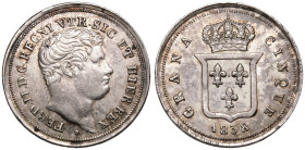 Italy: Two Sicilies Ferdinando II 1838 Silver 5 Grana Good extremely fine