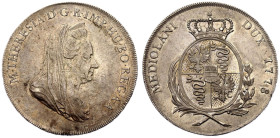 Italy: Milan Maria Theresia 1778 Silver 1 Scudo extremely fine with a nice toning and luster