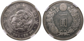 Japan Meiji 37 (1904) Silver 1 Yen NGC MS 61