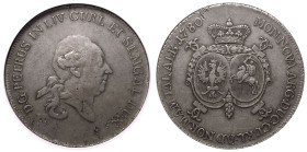 Poland: Courland Peter von Biron 1780 Silver Taler NGC VF DETAILS