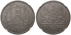 Poland: Danzig Free city 1923 Silver 5 Gulden NGC MS 63