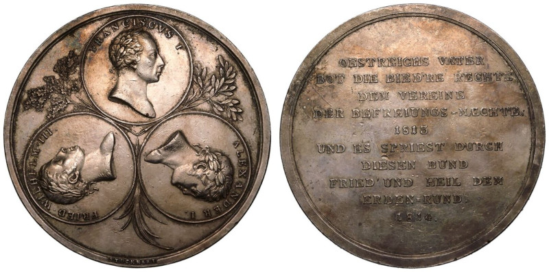 About Extremeley Fine | RUSSIA. Alexander I, 1801-25. 
Silver Medal, 1814. 
By...