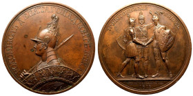 Russia Nicholas I 1835 Bronze Medal Holy Alliance Extremely fine