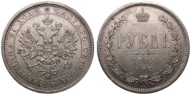 Russia: Empire Alexander III 1885 СПБ АГ Silver 1 Rouble Extremely fine, lustruous