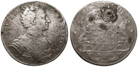 Sweden Karl XII 1718 LC Silver Riksdaler Severely damaged, ex-mount
