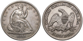 United States 1857 O Silver 1/2 Dollar About extremely fine, attractive