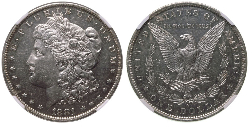 MS 60 PL | UNITED STATES. Morgan dollars, 1878-1904. 
Silver 1 Dollar, 1881 O. ...