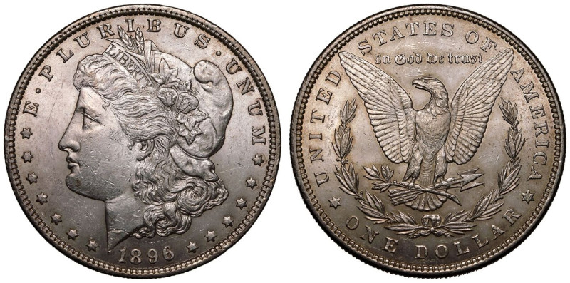Mint state | UNITED STATES. Morgan dollars, 1878-1904. 
Silver 1 Dollar, 1896. ...