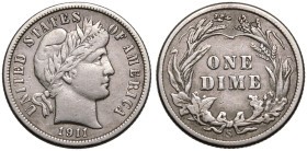 United States 1911 S Silver 1 Dime Very fine