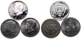 United States 1971-78 Cupro-Nickel 3x Half Dollars incl 1x Proof MS & FDC