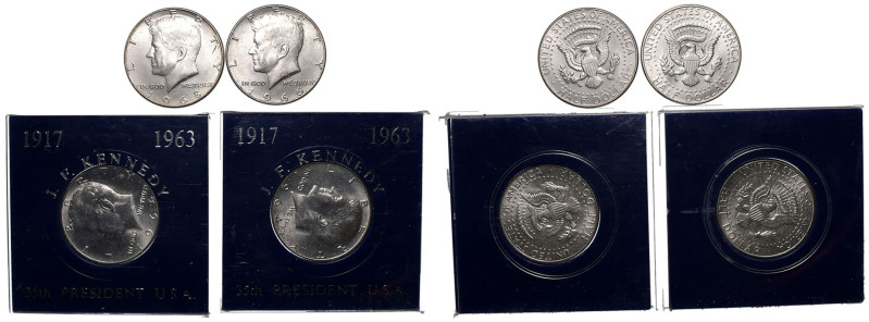 MS | UNITED STATES. 
Silver Lot of 4x Half Dollars, 1964-68. 
2x 1964 in J.F. ...