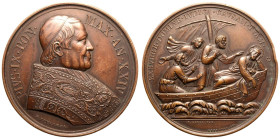 Vatican City State Pius IX Year 23 (1868) Bronze Medal Extremely fine, edge knock