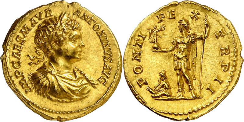 * (199 d.C.). Caracalla. Áureo. (Spink 6740) (Co. 405) (RIC. 27b) (Calicó 2773)....
