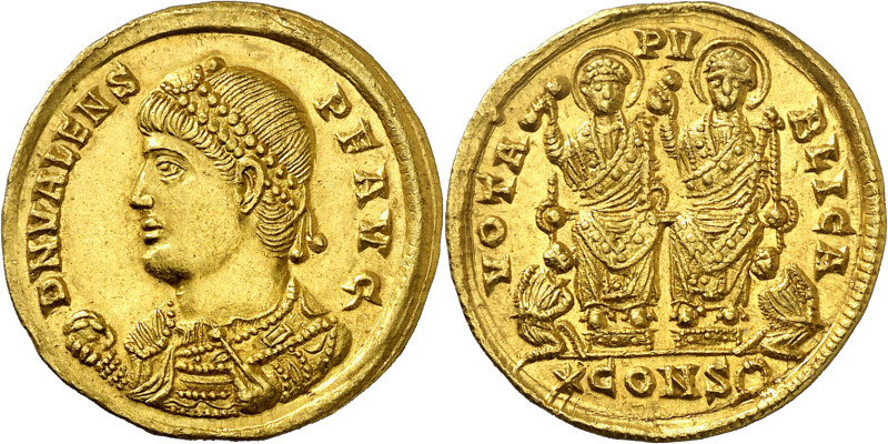 * (368 d.C.). Valente. Constantinopla. Sólido. (Spink 19594) (Co. 82) (RIC. 29b)...