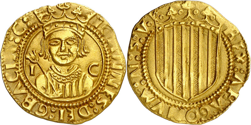 Joan II (1458-1479). Zaragoza. Ducado. (Cru.V.S. 989.2) (Cru.C.G. 3027). Anv.: B...