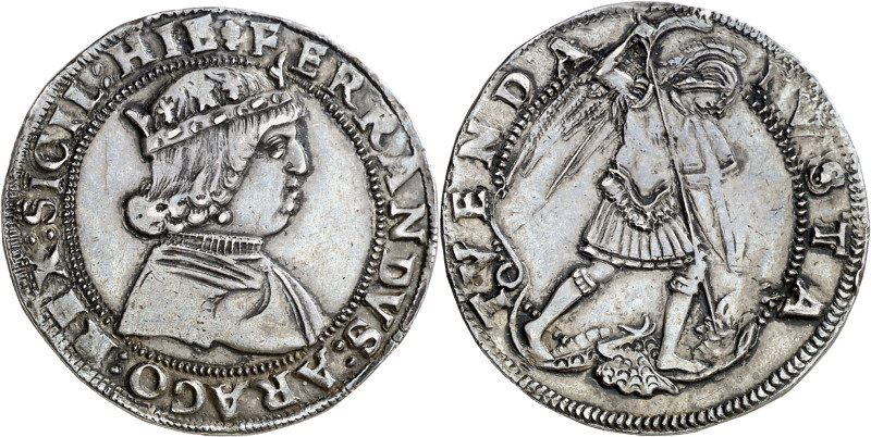 Ferran I de Nàpols (1458-1494). Nàpols. Coronat. (Cru.V.S. falta) (Cru.C.G. 3431...