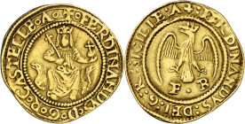 Ferran II (1479-1516). Sicília. Águila o trionfo. (Cru.V.S. 1229) (Cru.C.G. 3137) (MIR. 237/8) (Spahr anv. 61, rev. 62) (Pierluigi Martorana "La Monet...