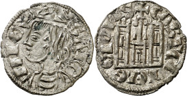 Sancho IV (1284-1295). Coruña. Cornado. (AB. 297). Anv.: Busto a izquierda. SNC-II REX. Rev.: Castillo con venera y . CSTEL-LE LE-GIONIS. Bella. Escas...