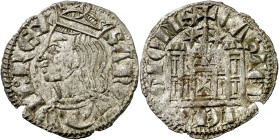 Sancho IV (1284-1295). Toledo. Cornado. (AB. 302). Anv.: Busto a izquierda. SNC-IIREX. Rev.: Castillo con - y T en la puerta. CSTEL-LE LE-GIONIS. Vell...