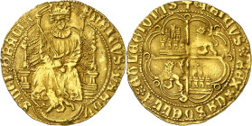 Enrique IV (1454-1474). Sevilla. Enrique "de la silla". (AB. 667.1 var) (Imperatrix E4:3.18, mismo ejemplar). Anv.: Rey en el trono, león a izquierda ...