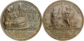1808. Fernando VII. México. Instauración de la Suprema Junta Central de España e Indias. (Grove F-31a) (V. 276) (V.Q. 14177). Grabador: T. Suria. Bell...