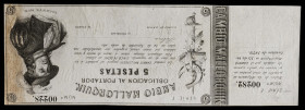 1879. Cambio mallorquín. 5 pesetas. (Ramón Cobo Huici: "Obligaciones, vales y documentos puestos en circulación como papel moneda en España" pág. 72)....