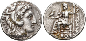 ROYAUME DE MACÉDOINE, Alexandre III le Grand (336-323), AR tétradrachme, 325-315 av. J.-C., Pella. D/ T. d'Héraclès à d., coiffé de la dépouille de li...