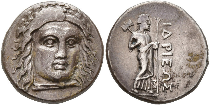 SATRAPES DE CARIE, Hidrieus (351-344), AR didrachme. D/ T. l. d'Apollon de f., t...