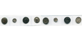 lot de 4 p.: Sicile, Syracuse, bronze, T. de Zeus/Trident; Thrace, Chersonèse, hémidrachme, Protome de lion/Deux carrés creux et deux carrés pleins; C...