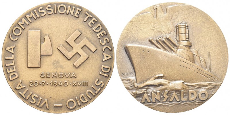 GENOVA. Ventennio Fascista, dal 1923 al 1943. Medaglia 1940 a. XVIII opus C. Aff...