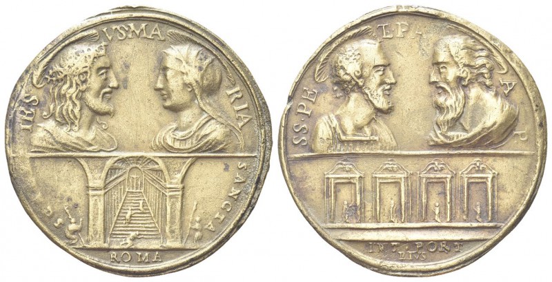 ROMA. Durante Benedetto XIV. Medaglia Anno Santo 1750 opus ignoto. Æ, gr. 41,63 ...
