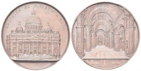 ROMA. Durante Pio IX (Giovanni Maria Mastai Ferretti), 1846-1878. Medaglia 1875 opus J. Wiener. Æ, gr. 82,56 mm 59,8. Dr. BASILICA DI S PIETRO A ROMA....