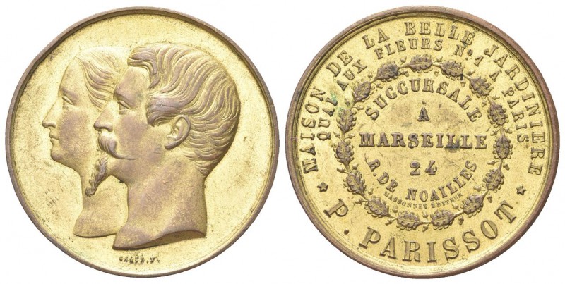FRANCIA. Napoleone III Imperatore, 1852-1870. Medaglia o gettone opus Caque. Æ, ...