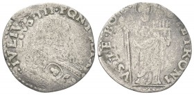 BOLOGNA. Giulio III (Giovanni Maria Ciocchi), 1550-1555. Doppio Bolognino. Ag, gr. 1,71. Dr. IVLIVS III PONT MAX. Busto a d., con piviale. Rv. S PETRO...