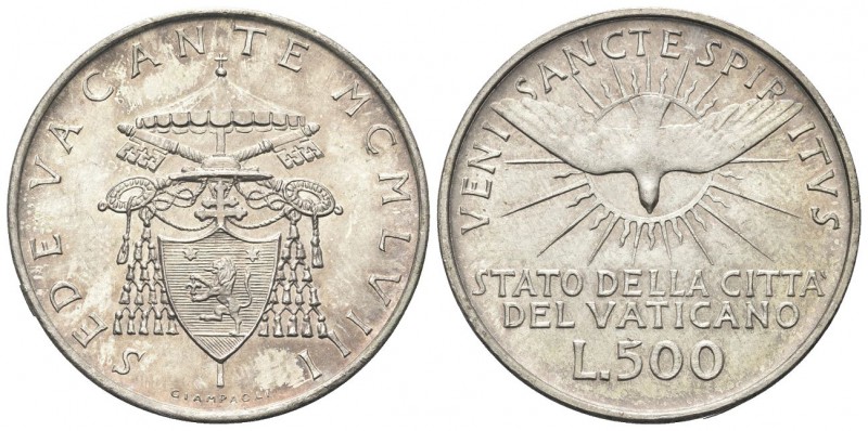 CITTA' DEL VATICANO. Sede Vacante (Card. Cam. Benedetto Aloisi-Masella), 1958. 5...